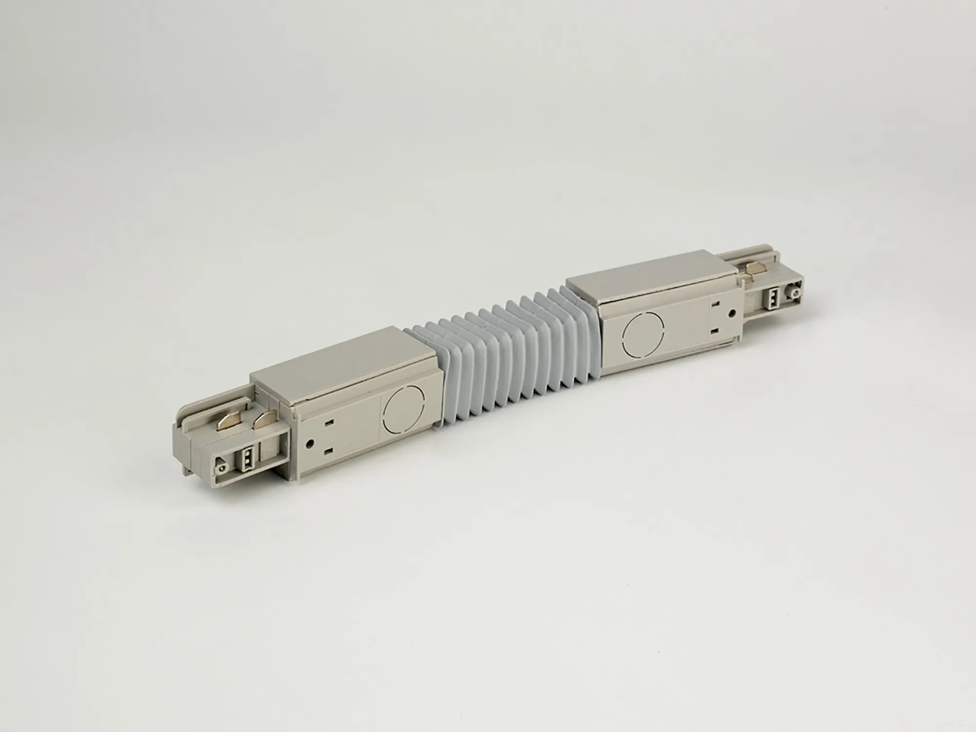 Flexible Coupler With Feeding Option 3 Circuit Surface Mounted Track, 30° to 330° With Data Bus 555 2 1211 8  Eutrac 3 Circuit Surface/DB-Grey